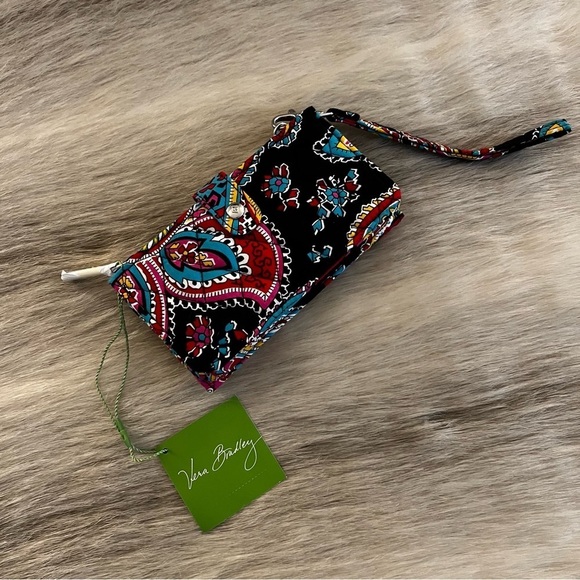 New VERA BRADLEY Parisian Paisley 2016Smart Phone Wristlet Wallet Lippies - Picture 3 of 17